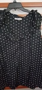 Black and white polka dot old navy top XXL